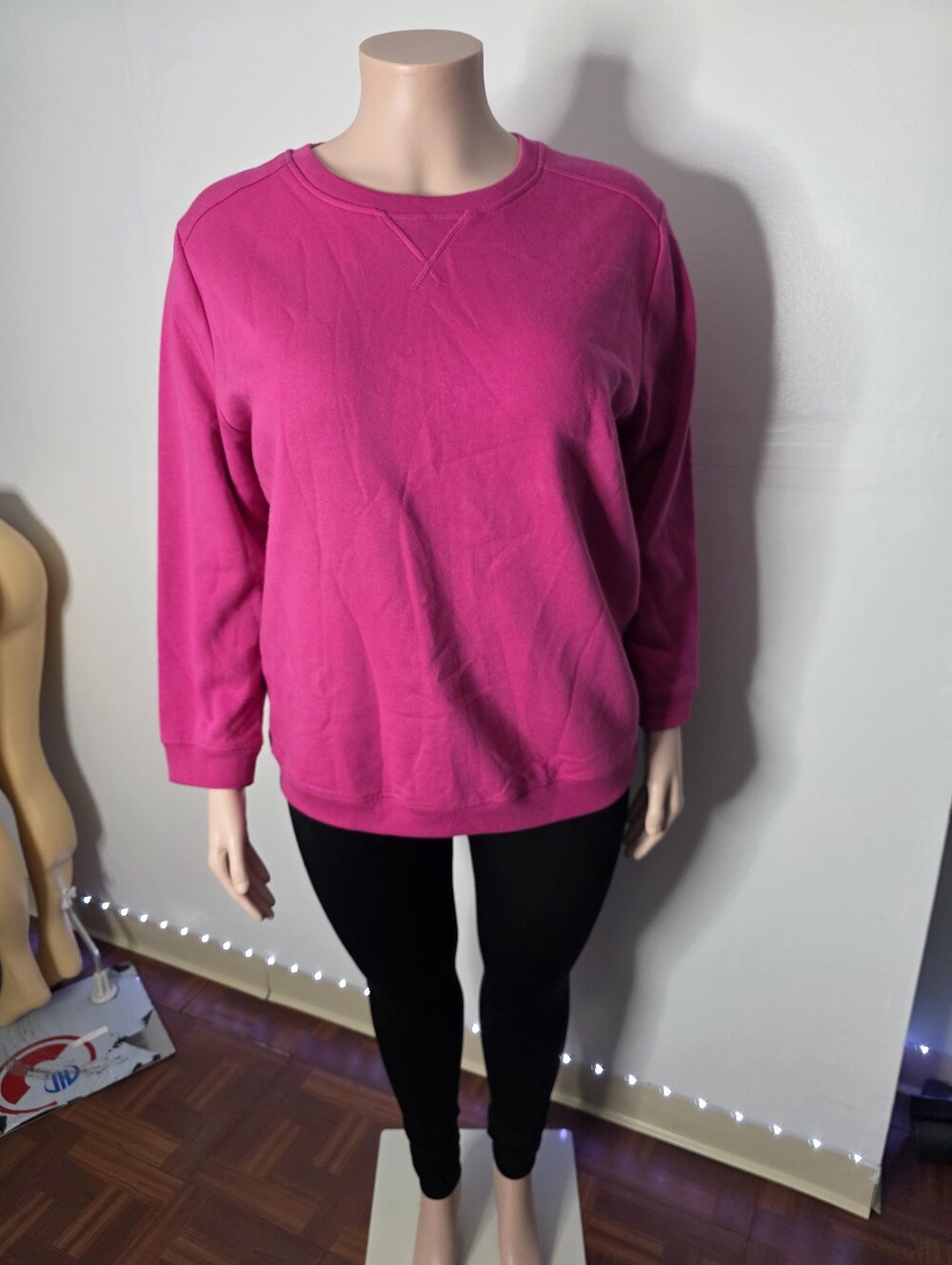 Karen Scott Green & Yellow Crewneck Sweater Size US 3X